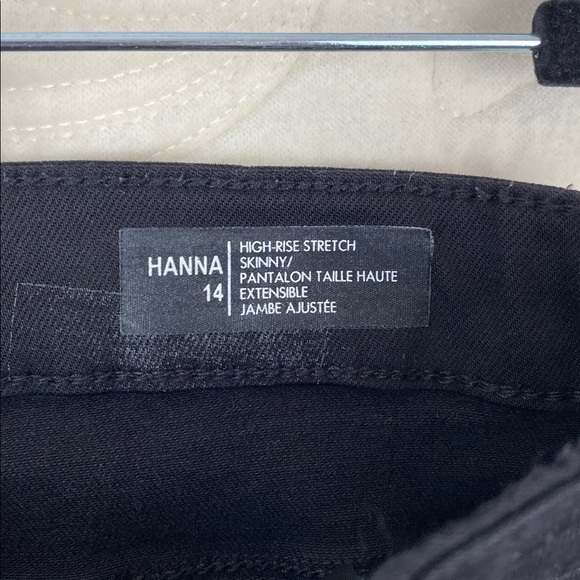 Buffalo David Bitton Hanna Jeans Black High Rise Stretch Skinny Size 14 - Picture 10 of 11